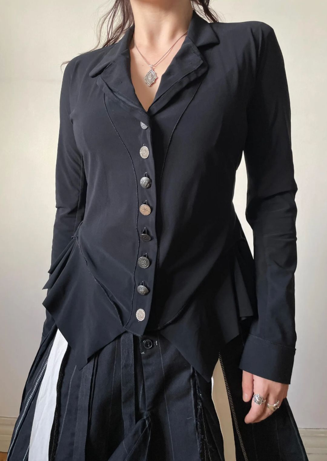 Marithé and François Girbaud black long sleeve blouse by MARITHE AND FRANCOIS GIRBAUD in size FR 38 from SHIRTS category