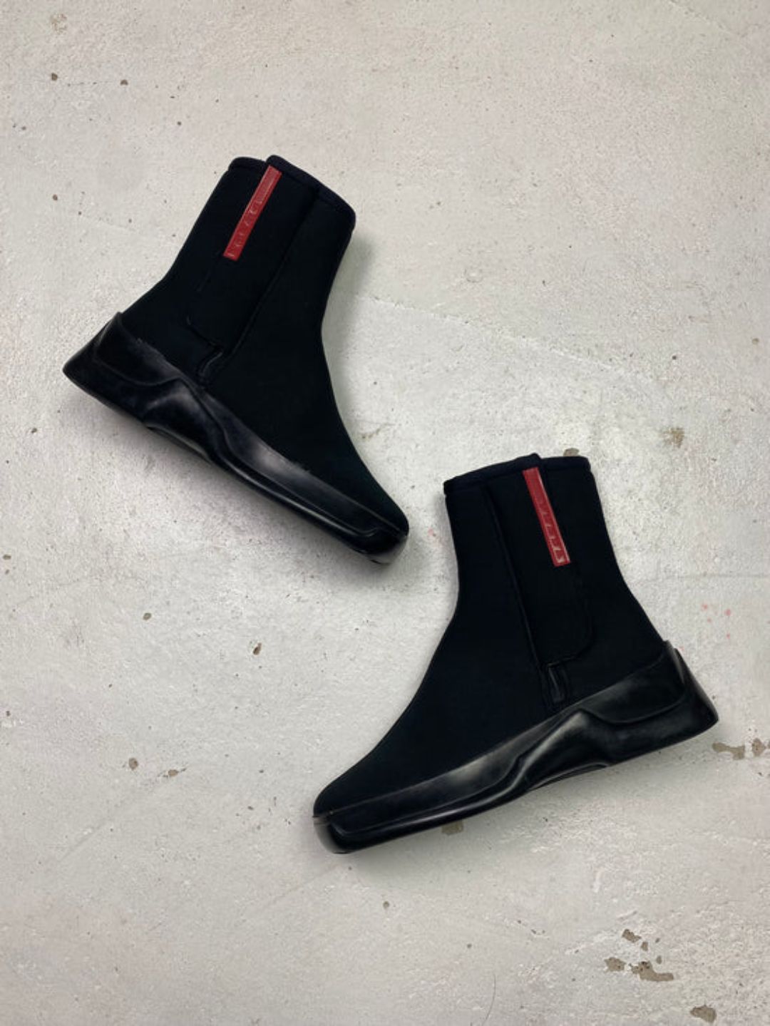 FW 99 Prada Sport Neoprene Boots by PRADA in size EU 38 from SHOES category