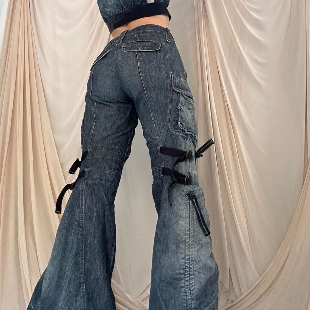 RUCHED CARGO JEANS by Marithé + François Girbaud by MARITHE AND FRANCOIS GIRBAUD in size FR 38 from TROUSERS category
