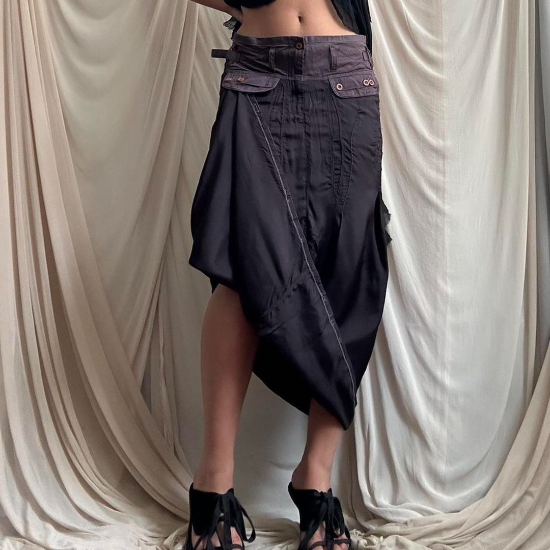 PURPLE MAXI SKIRT by Marithé François Girbaud by MARITHE AND FRANCOIS GIRBAUD in size AU/UK 10 from SKIRTS category