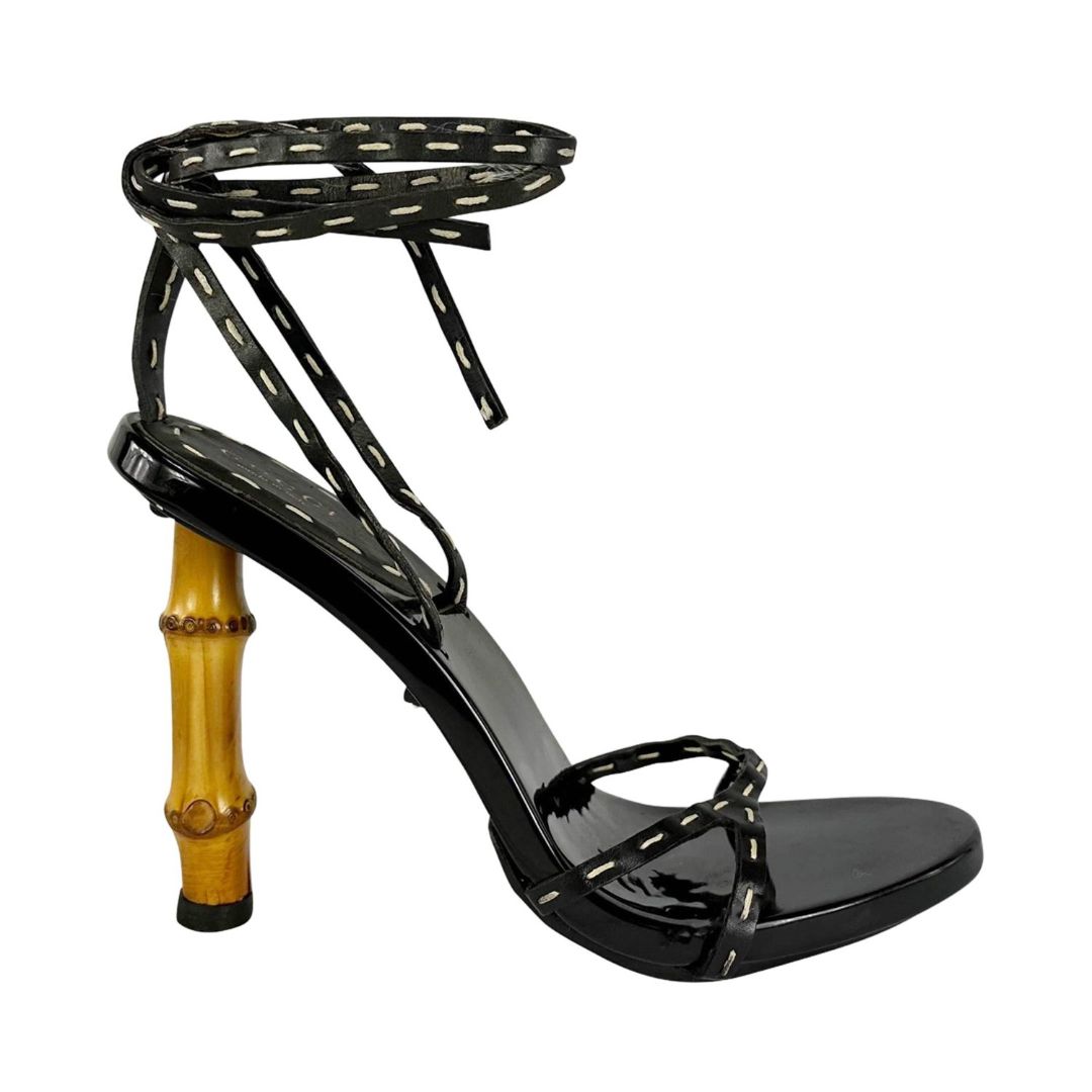 TOM FORD FOR GUCCI RUNWAY BAMBOO LACE UP HEELS by GUCCI in size EU 37 from SHOES category