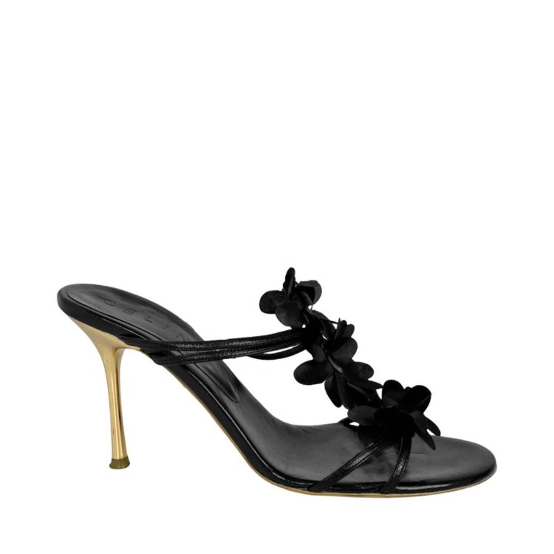 CELINE RARE FLORAL GOLD HEELS  by CELINE in size W37 from SHOES category