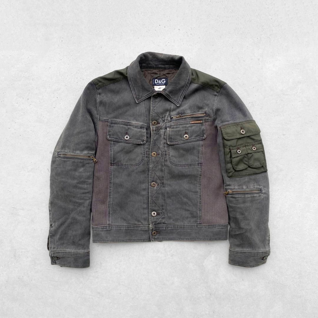 Dolce & Gabbana AW 2004 Corduroy Cargo Jacket by DOLCE & GABBANA in size L from COATS & JACKETS category
