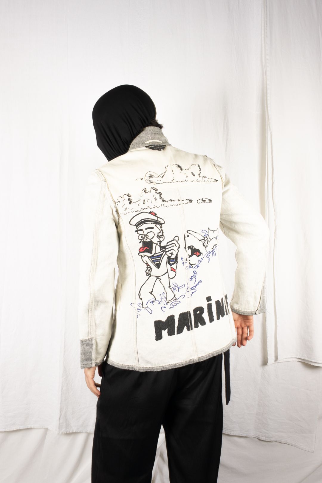 Alexander Stadler reversible graphic jacket from Comme des Garçons Homme Plus S/S 2004 by COMME DES GARÇONS in size S from COATS & JACKETS category