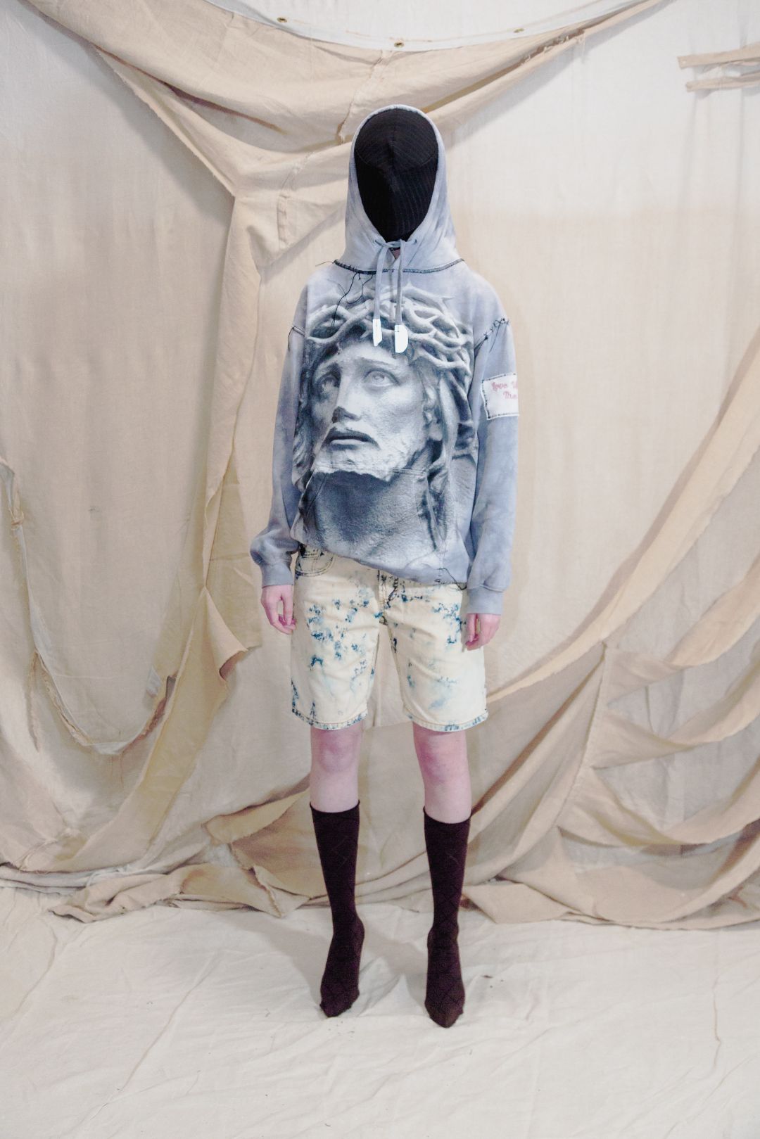 Jonty K Mellmann 'God So Loves Our World' Hoodie by JONTY K MELLMANN in size M from TOPS category
