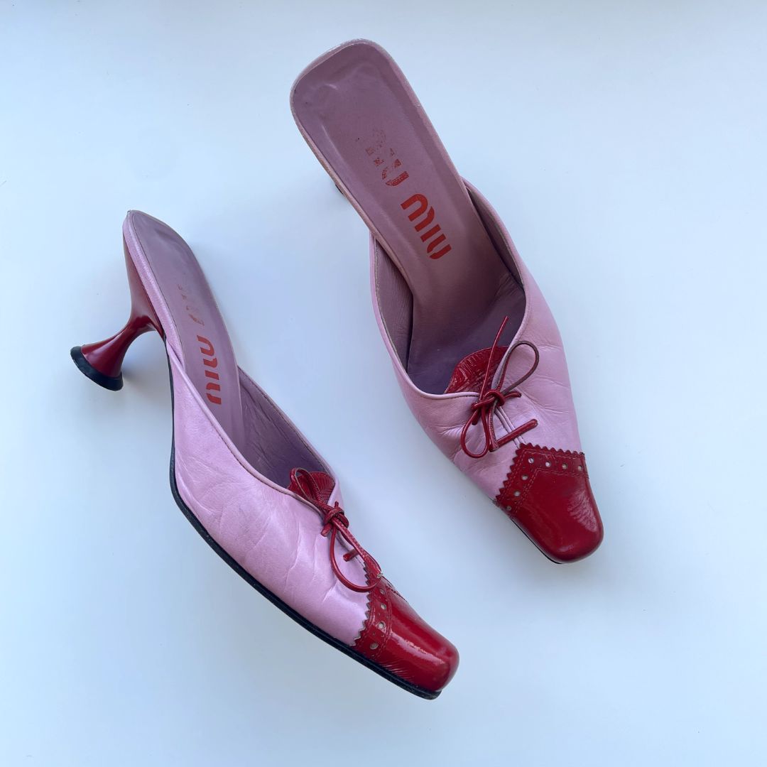 Miu Miu candy pink mules SS1999 by MIU MIU in size EU 39 from SHOES category