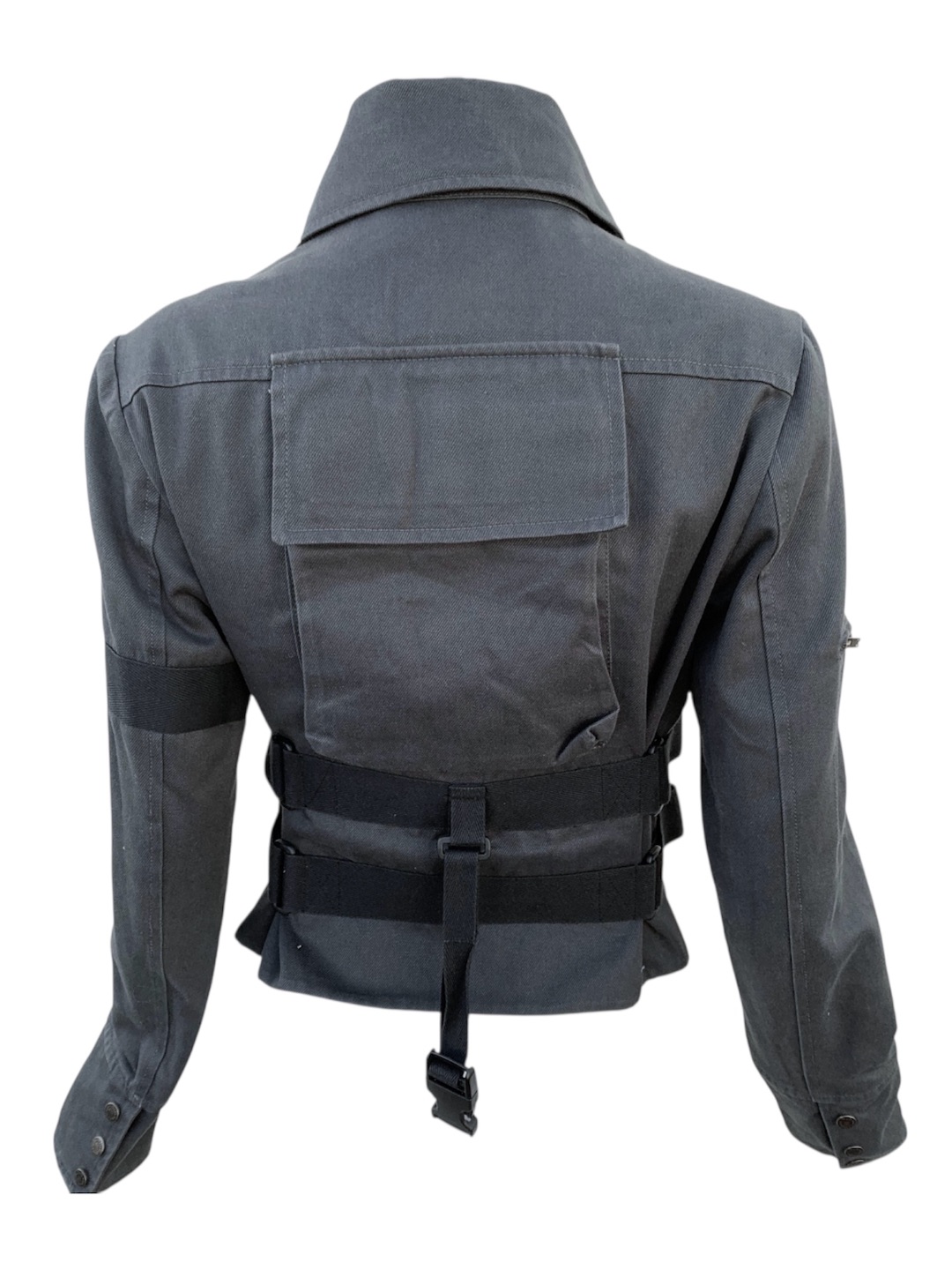 Dolce and Gabbana D&G SS 2002 bondage multipocket grey denim jacket by DOLCE & GABBANA in size S from COATS & JACKETS category