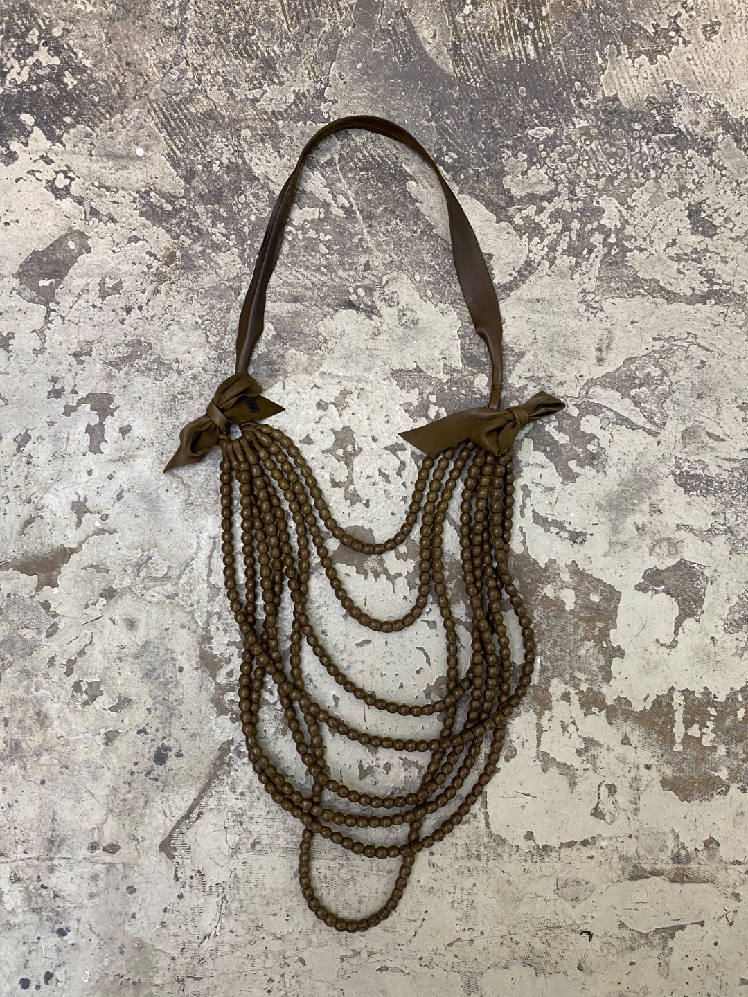Sculptural Multi-strand Leather Necklace by Italian Designer in size ONE SIZE from JEWELLERY & WATCHES category