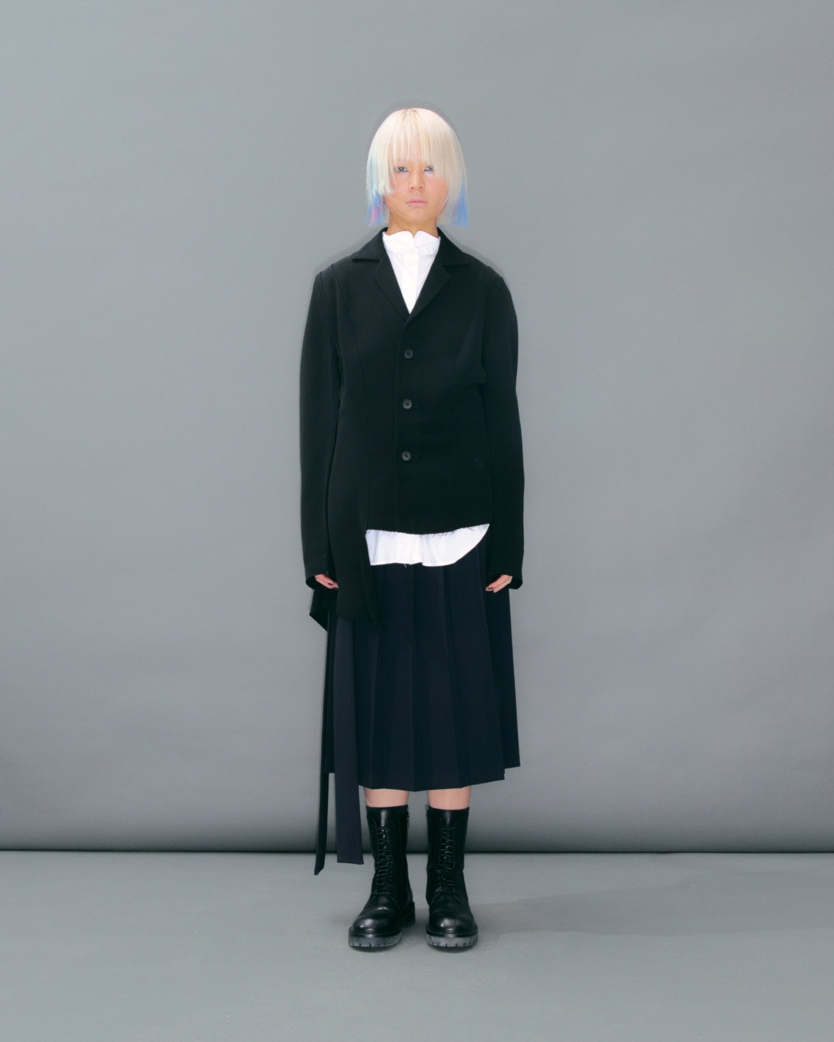 Single Stitched Asymmetrical Black Blazer SS09 by YOHJI YAMAMOTO in size S from COATS & JACKETS category