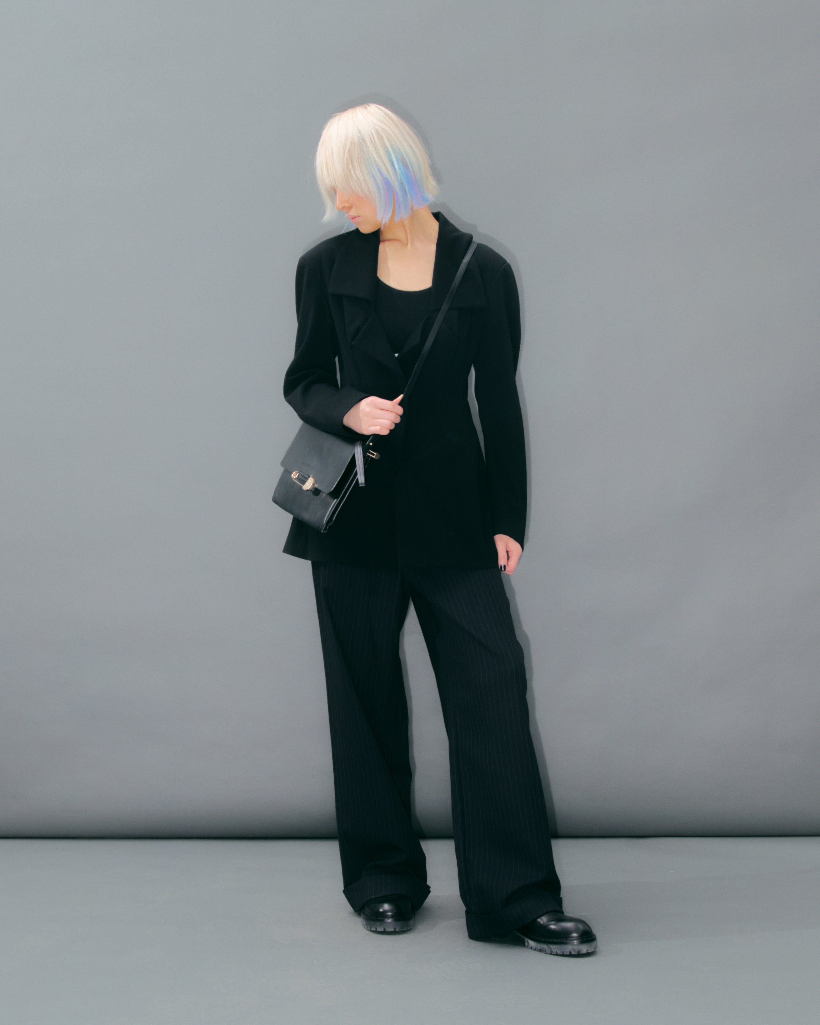 Black Wool Square Neck Jacket by YOHJI YAMAMOTO in size S from COATS & JACKETS category