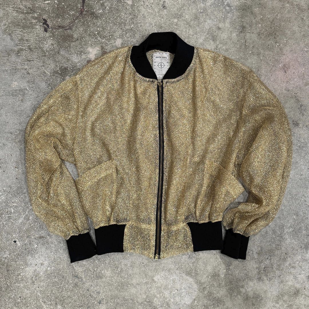 Dexter Wong late 90s gold mesh bomber jacket by Dexter Wong in size M from COATS & JACKETS category