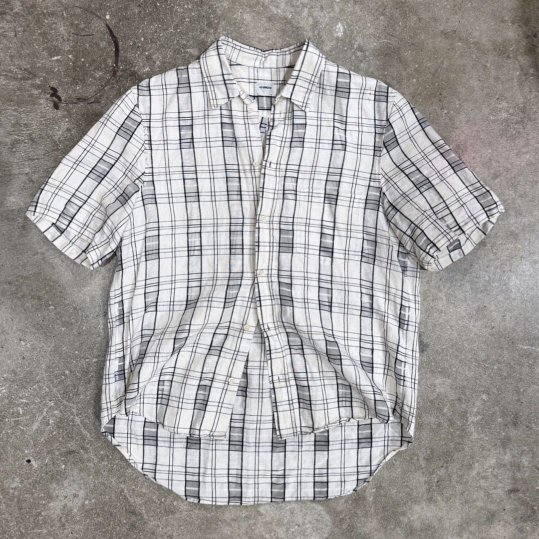 Jil Sander ss99 sheer panel linen shirt by JIL SANDER in size M from SHIRTS category