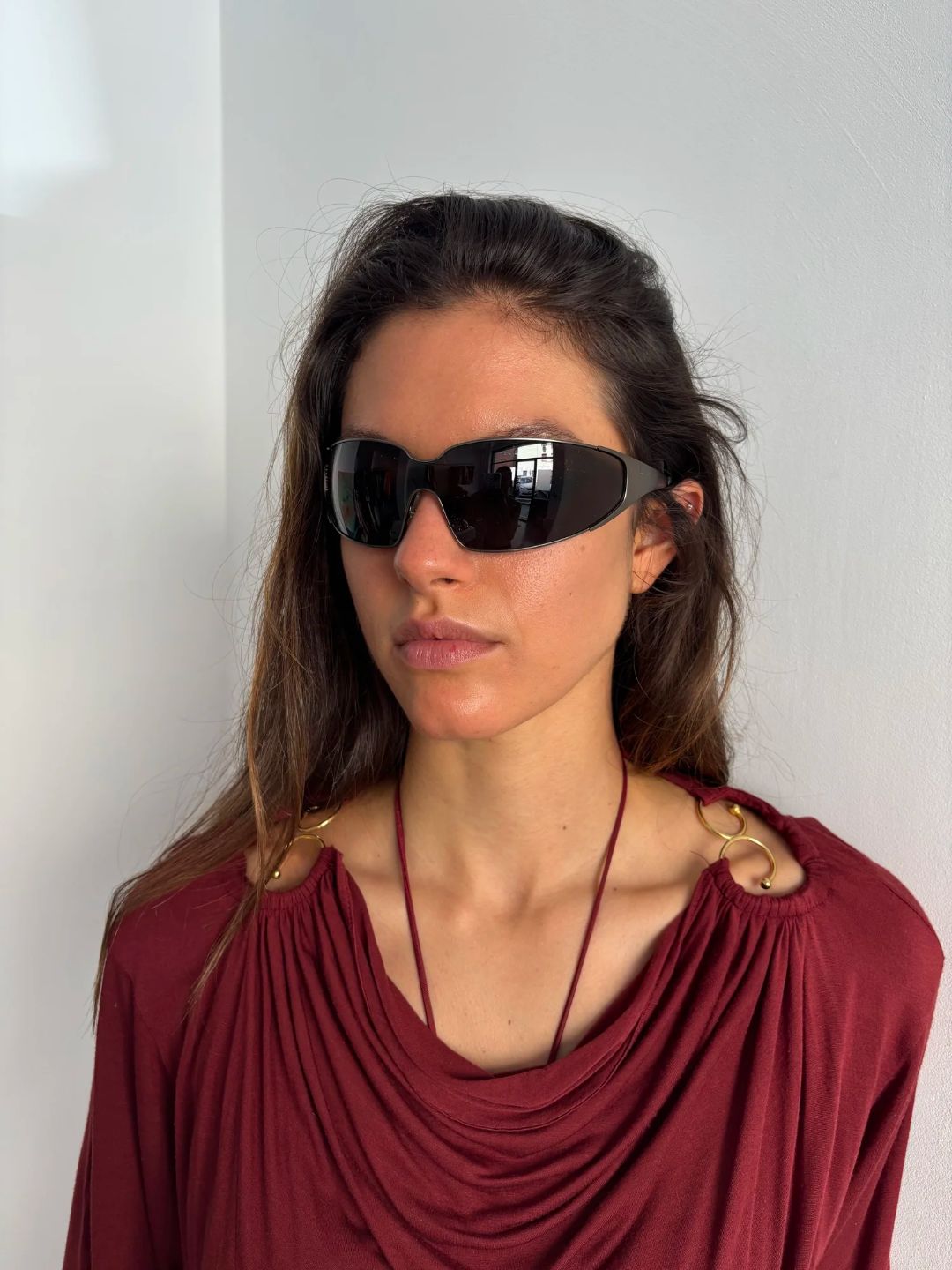Vintage Calvin Klein Sunglasses in Olive by CALVIN KLEIN in size N/A from ACCESSORIES category