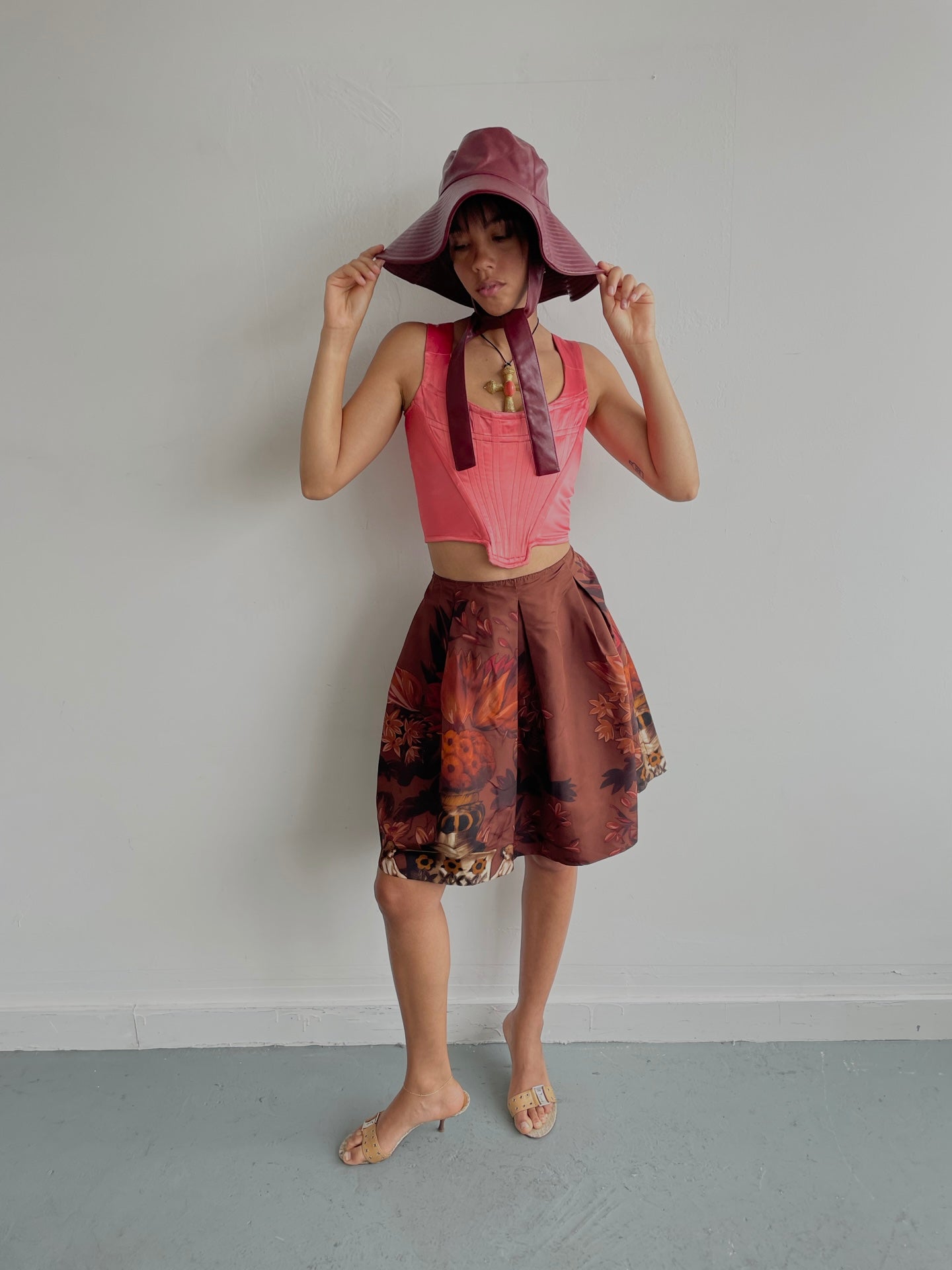 Miu Miu printed silk skirt 40 IT runaway piece by MIU MIU in size IT 40 from SKIRTS category