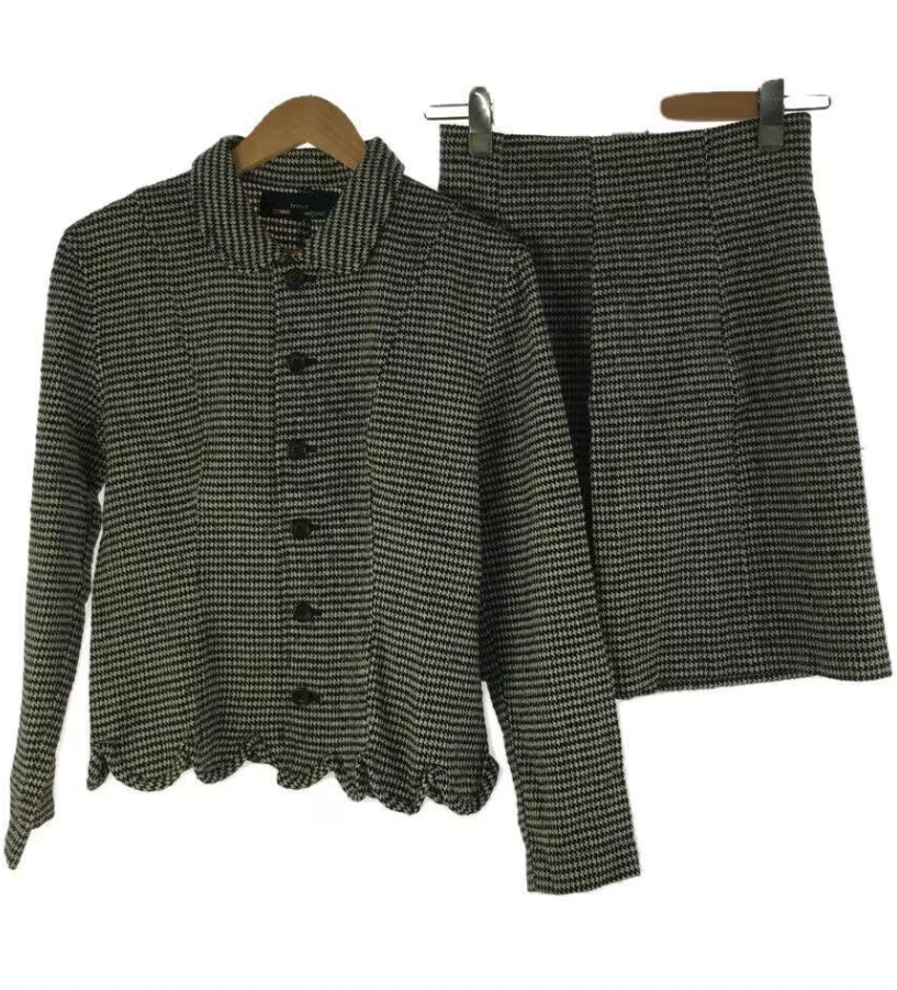 Tricot Comme Des Garcons Wool Houndstooth Top Skirt Suit Set by COMME DES GARÇONS in size S from SUITS category