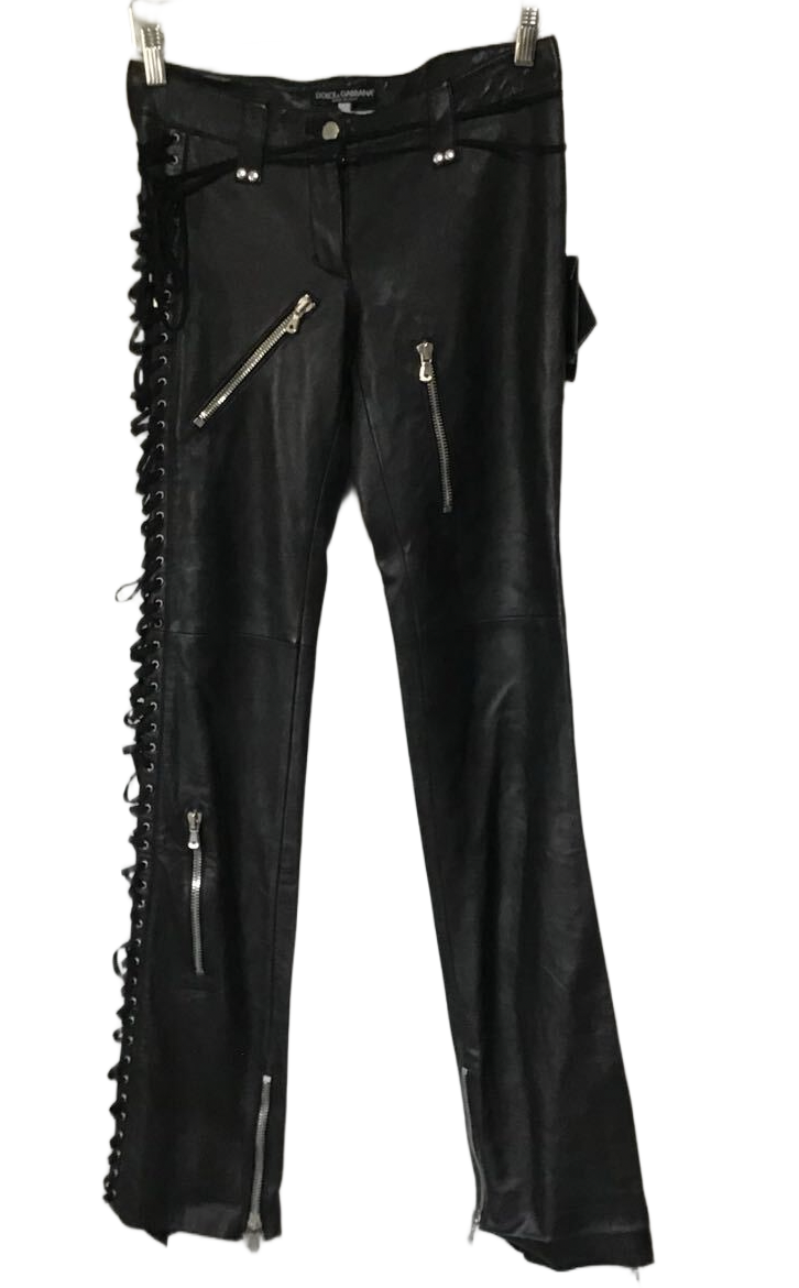 Dolce & Gabbana Leather Cargo Bondage Pants BNWT by DOLCE & GABBANA in size XS from TROUSERS category