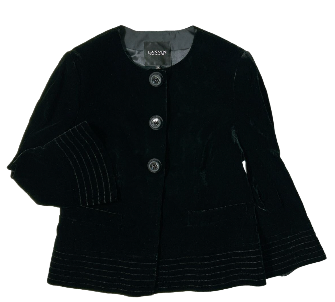 Lanvin Collection velvet bell sleeve button down blazer jacket by LANVIN in size XS from COATS & JACKETS category