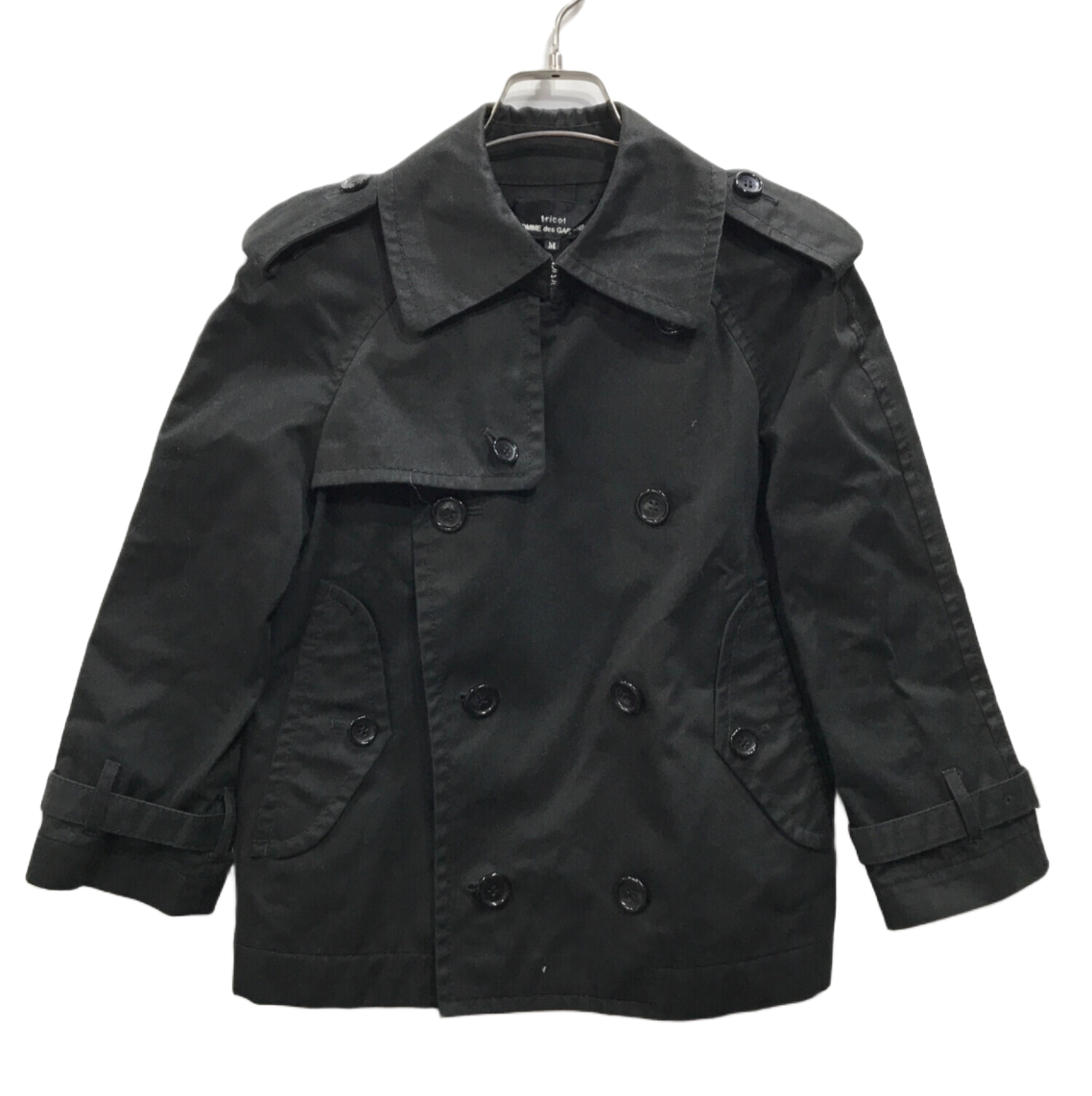 tricot COMME des GARCONS black Short trench jacket by COMME DES GARÇONS in size S from COATS & JACKETS category