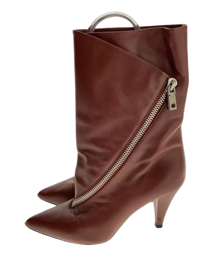 Givenchy Zipper Brown Red Kitten Heel Boots by GIVENCHY in size EU 38 from SHOES category