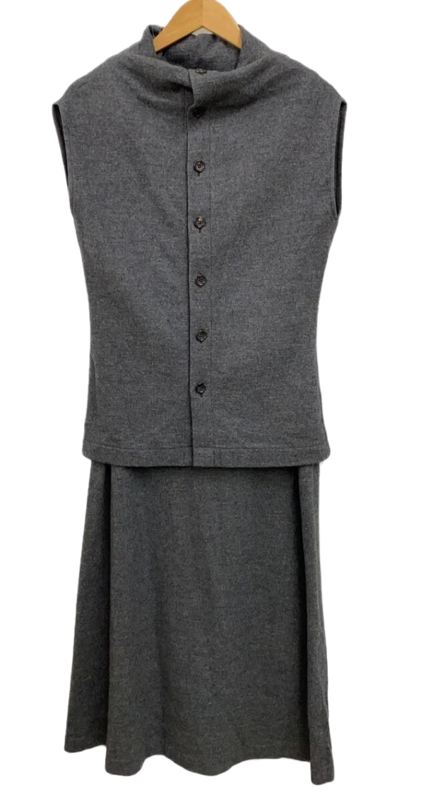 Tricot Comme des Garcons Button down cowl Neck Sless Layered Dress AD1997 by COMME DES GARÇONS in size S from DRESSES category