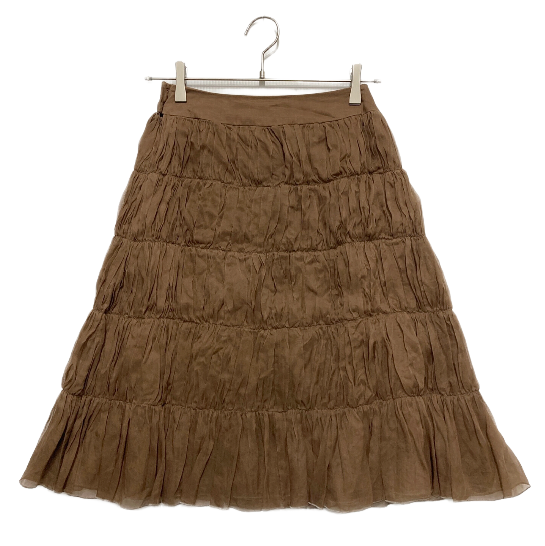 Chanel Silk Layered Ruffle Row Nude Skirt by CHANEL in size XS from SKIRTS category