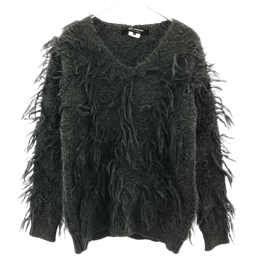 JUNYA WATANABE COMME des GARCONS 18AW Wool Shaggy V-neck Pullover Knit Sweater by JUNYA WATANABE in size M from KNITWEAR category