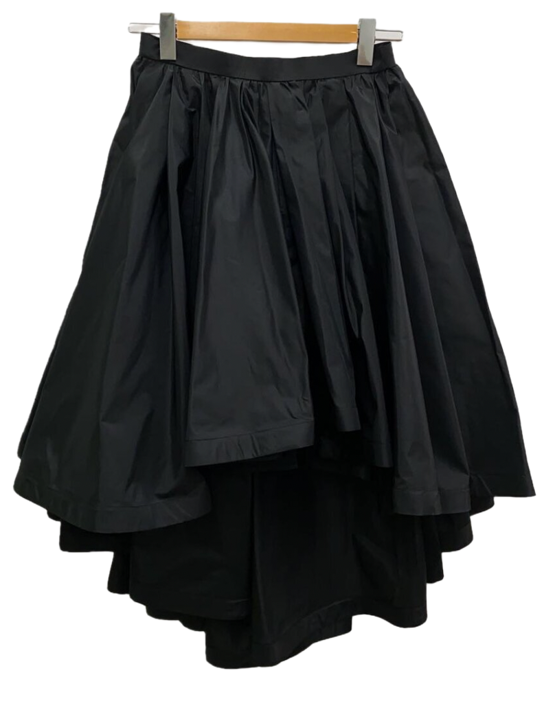 Miss Christian Dior Black Nylon Assymetrical Pleated Skirt by DIOR in size S from SKIRTS category