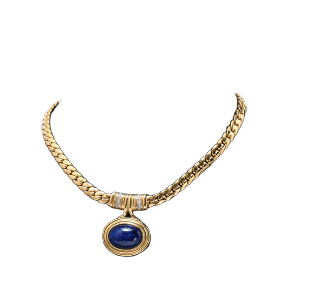 Lanvin Gold Chain w Blue Gemstone Necklace by LANVIN in size ONE SIZE from JEWELLERY & WATCHES category