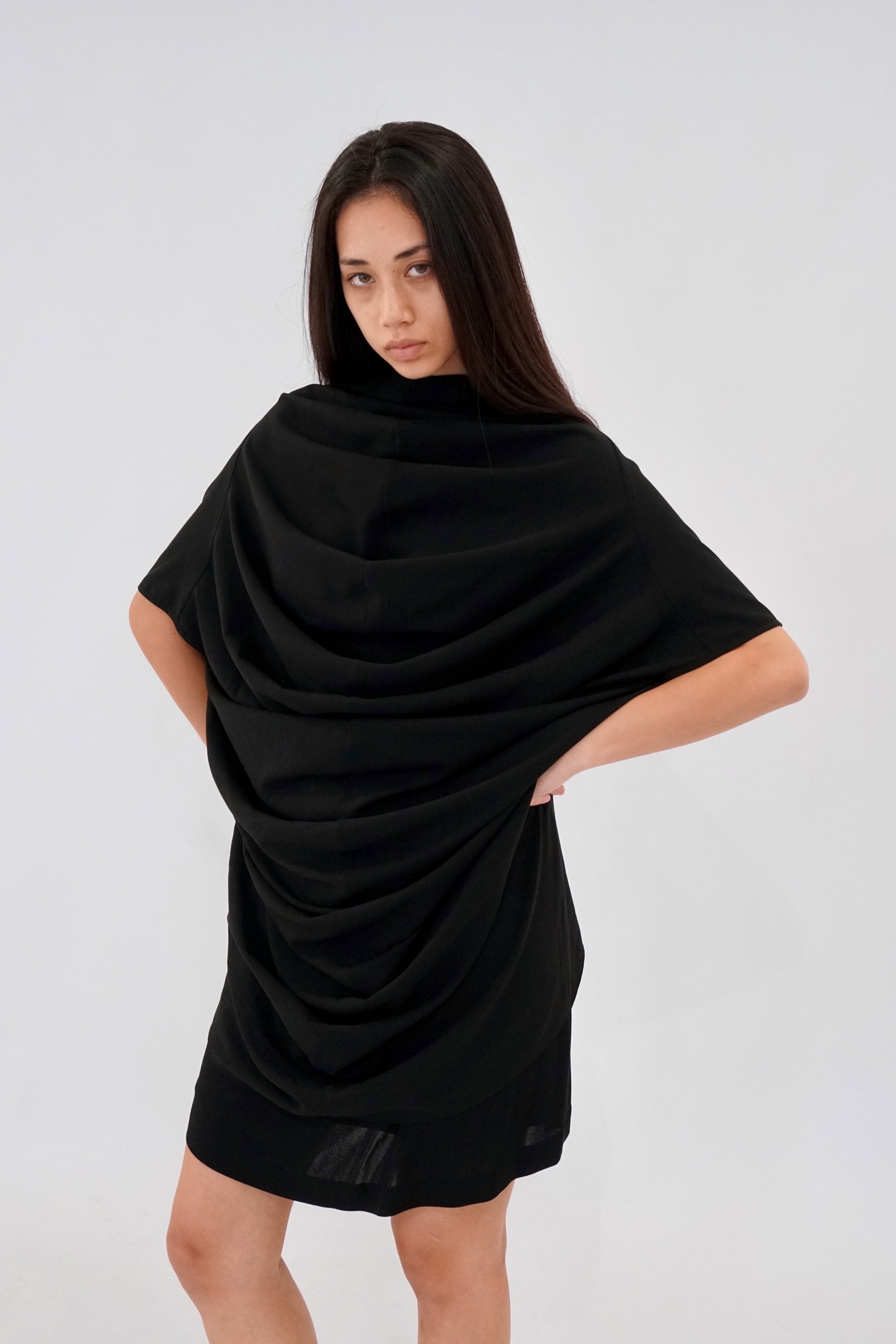 Junya Watanabe Comme Des Garcons Ruched Layered Top Dress by JUNYA WATANABE in size S from DRESSES category