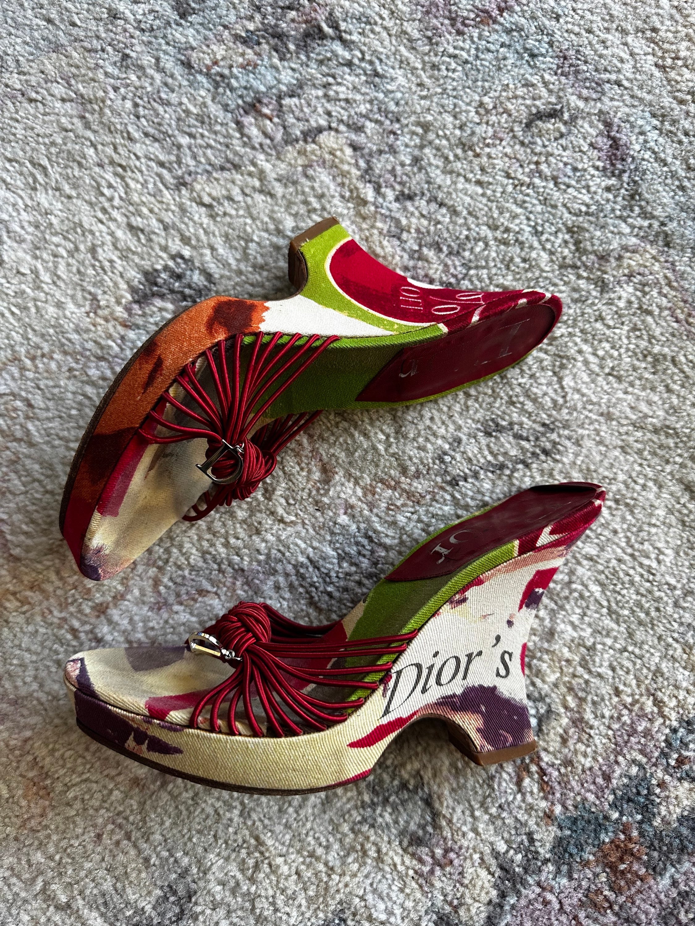 Christian Dior John Galliano Era Charm Wedge Heels by DIOR in size EU 36 from SHOES category