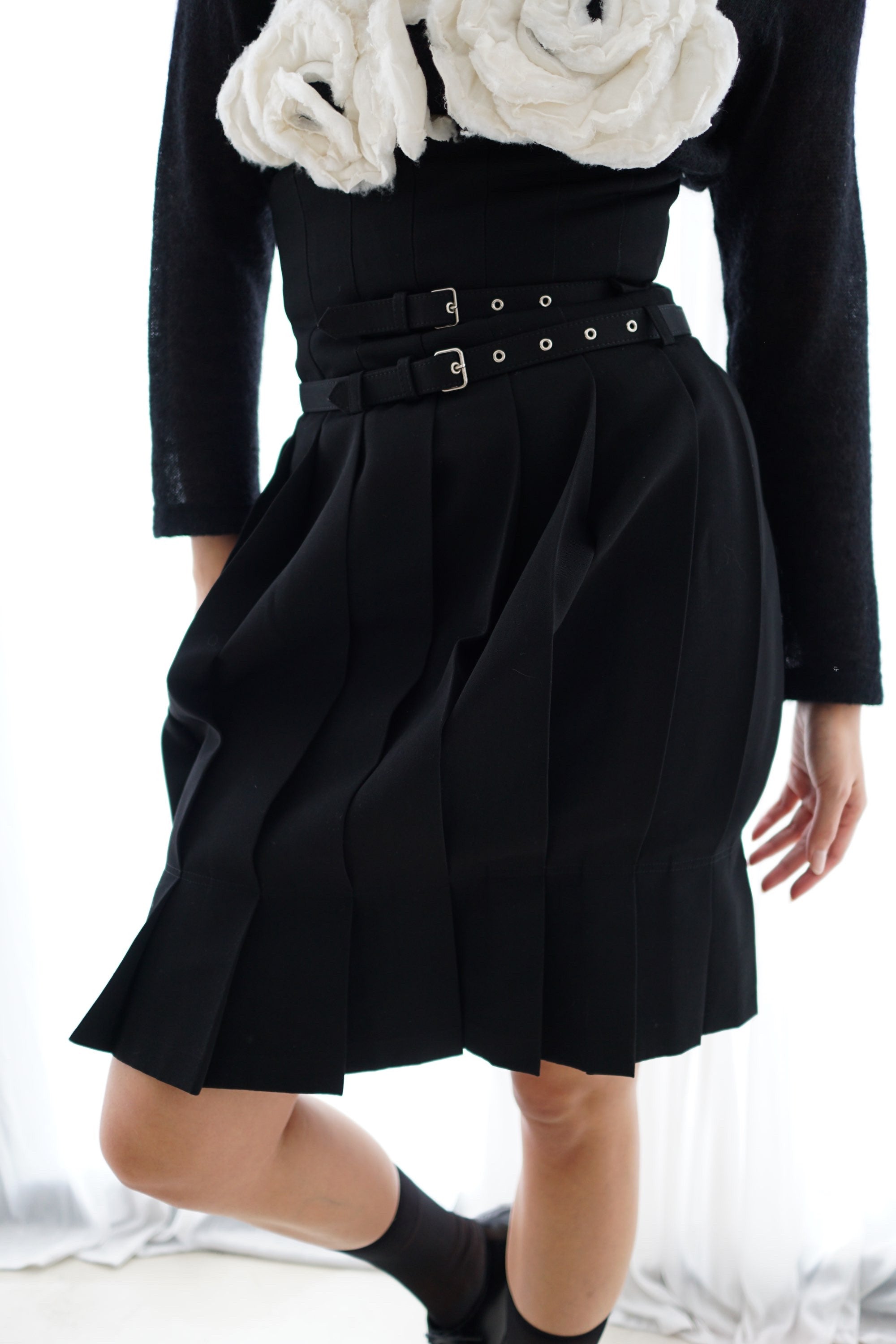 Tricot Comme Des Garcons Gingham Double Tier Tie Waist Skirt by COMME DES GARÇONS in size XS from SKIRTS category