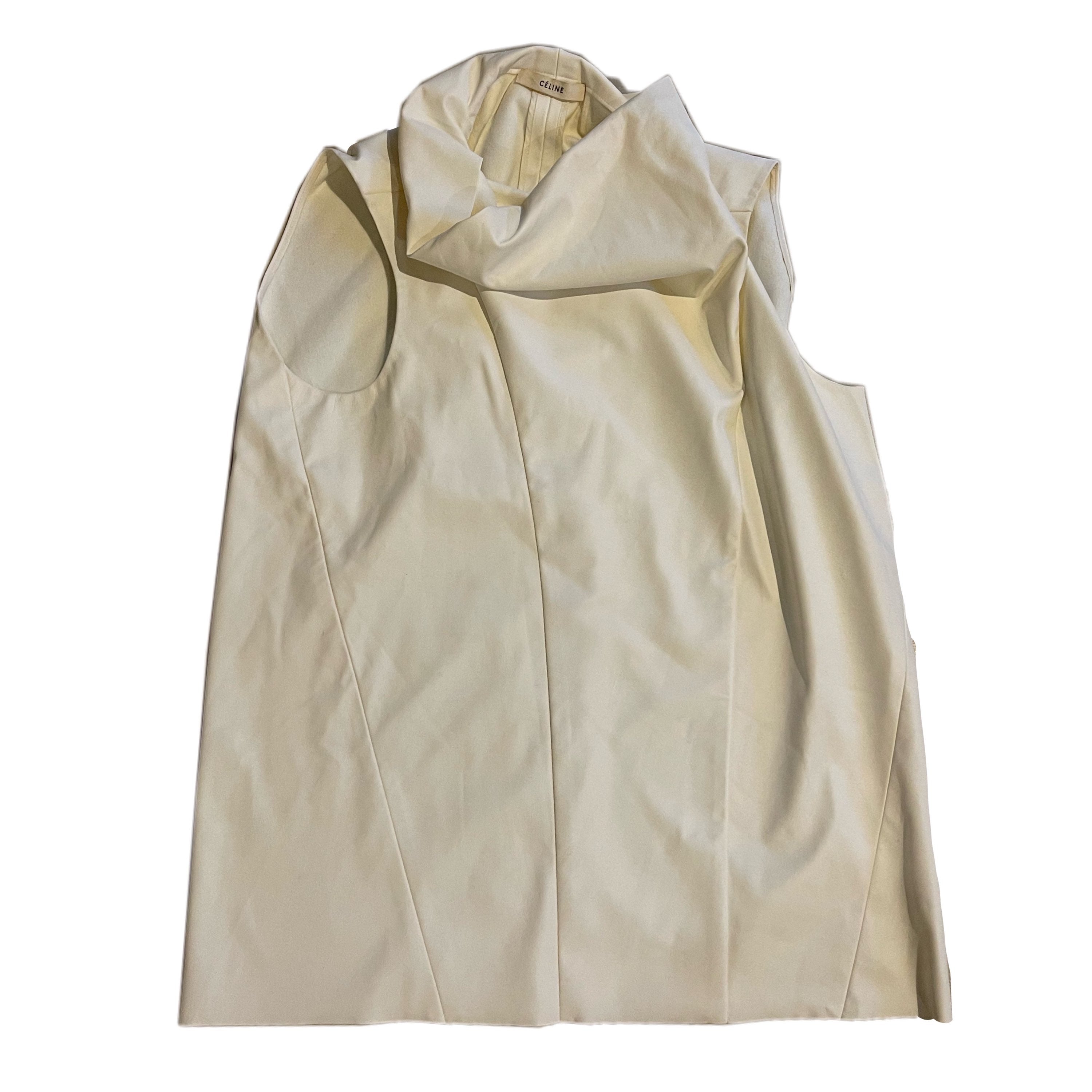 Celine Faux Leather Mock Neck Sless Top by CÉLINE in size S from TOPS category