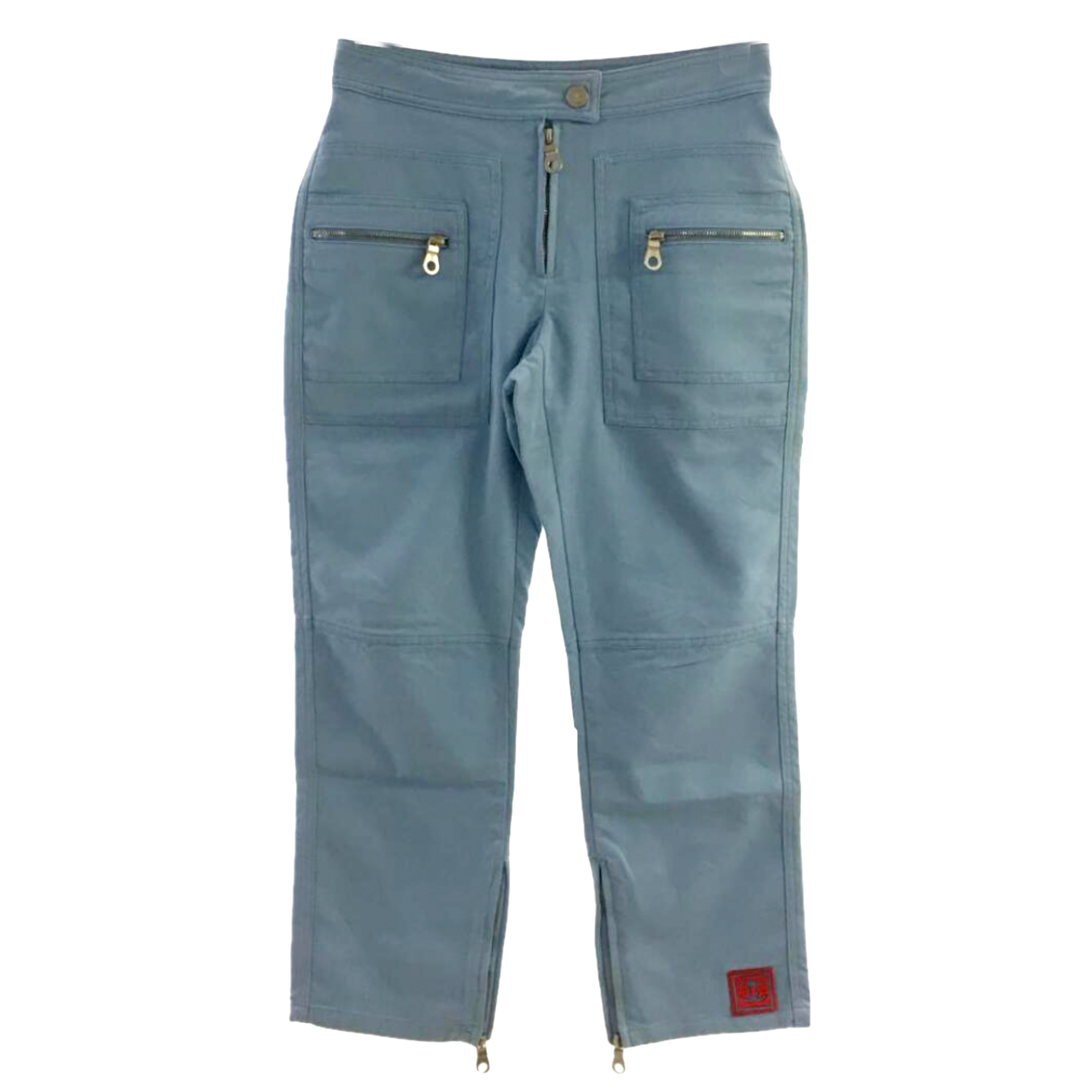 Chanel SS 2002 Zip Pocket Capri Logo Pants by CHANEL in size S from TROUSERS category