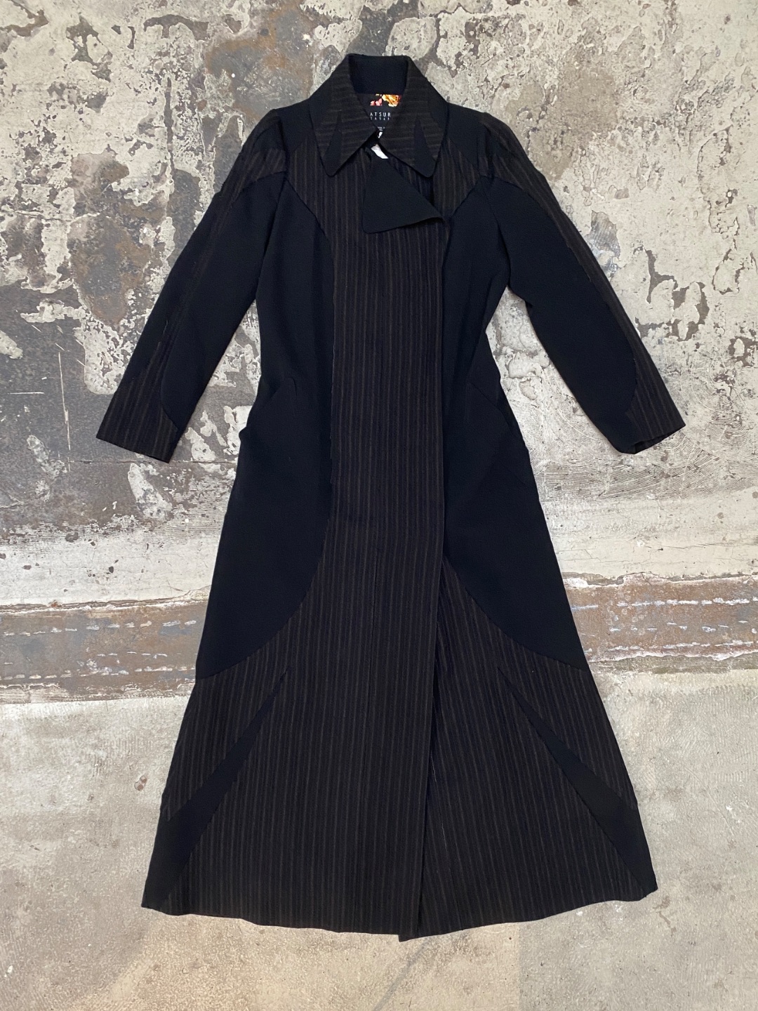 Atsuro Tayama F/W2002 Wool Panelled Long Jacket by ATSURO TAYAMA in size M from COATS & JACKETS category