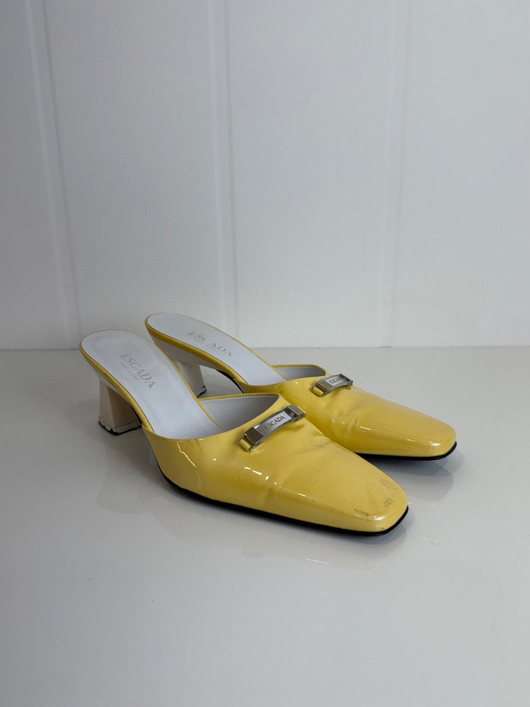 Escada Yellow Slip On Heel by Escada in size EU 40 from SHOES category