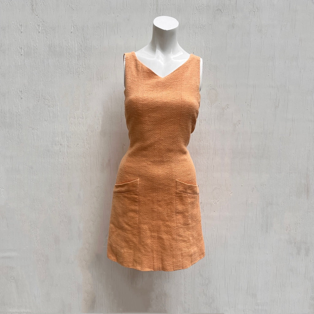 Chanel 90's Peach Dress by CHANEL in size AU/UK 8 from DRESSES category