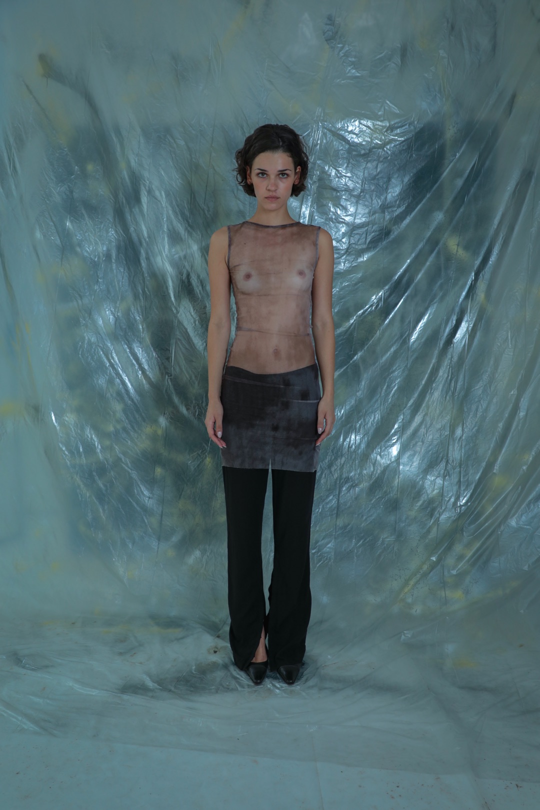 Ann Demeulemeester S/S 1998 Runway Mesh Dress by ANN DEMEULEMEESTER in size FR 36 from DRESSES category