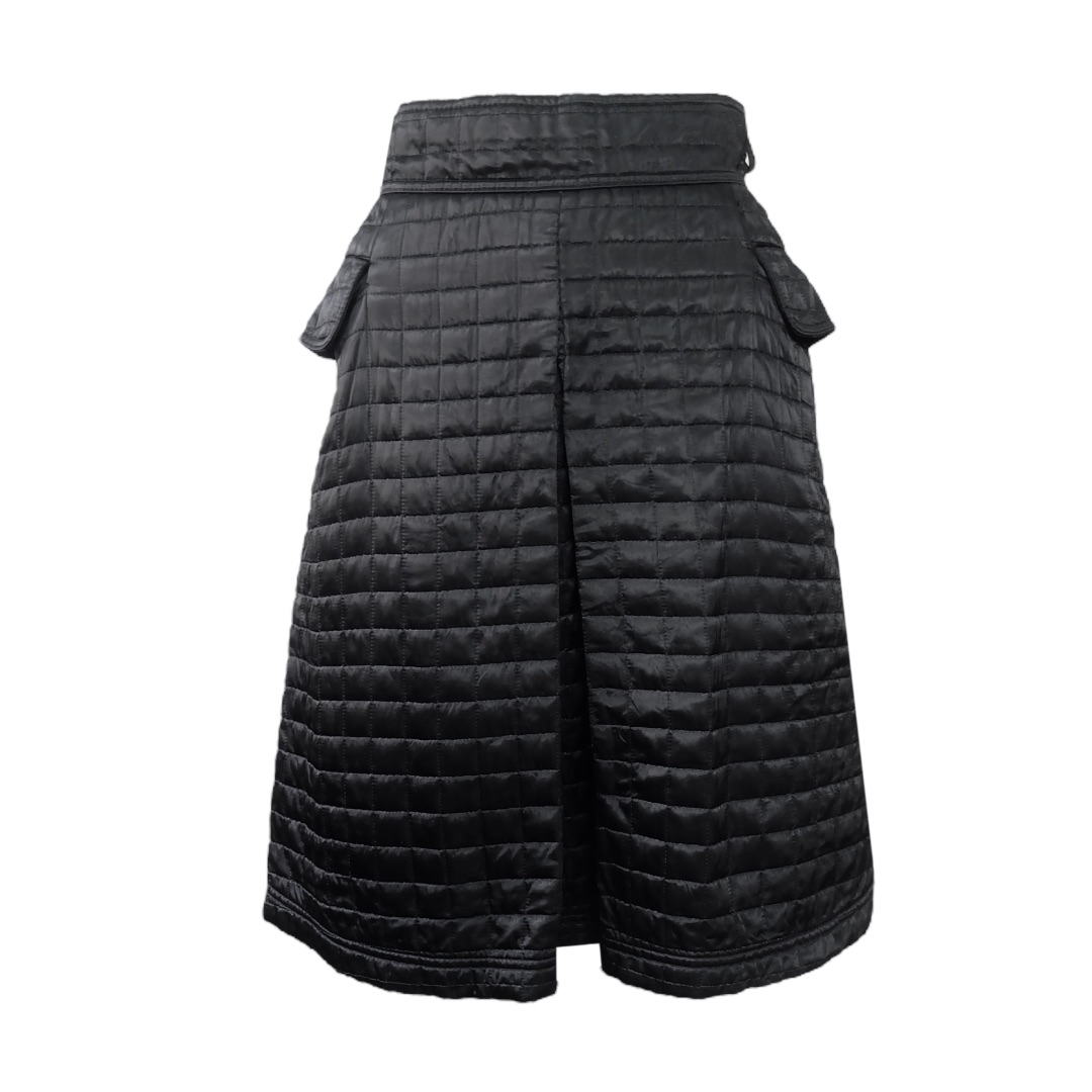 F/W 2002 black satin quilted skirt  by MIU MIU in size IT 40 from SKIRTS category