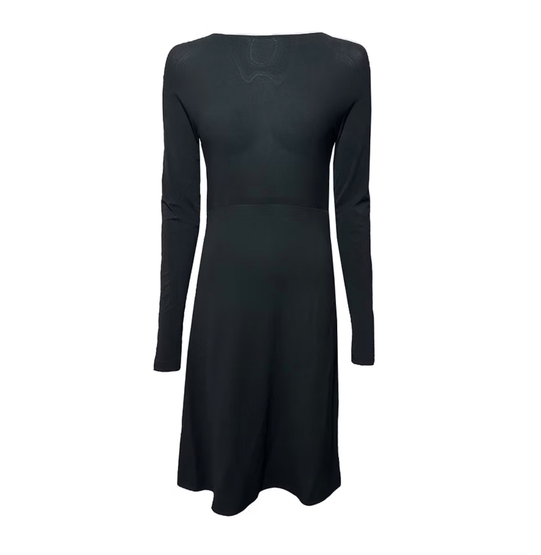 DONNA KARAN F/W 1996 SHEER BLACK DRESS WITH OPEN BACK by N/A in size M from DRESSES category