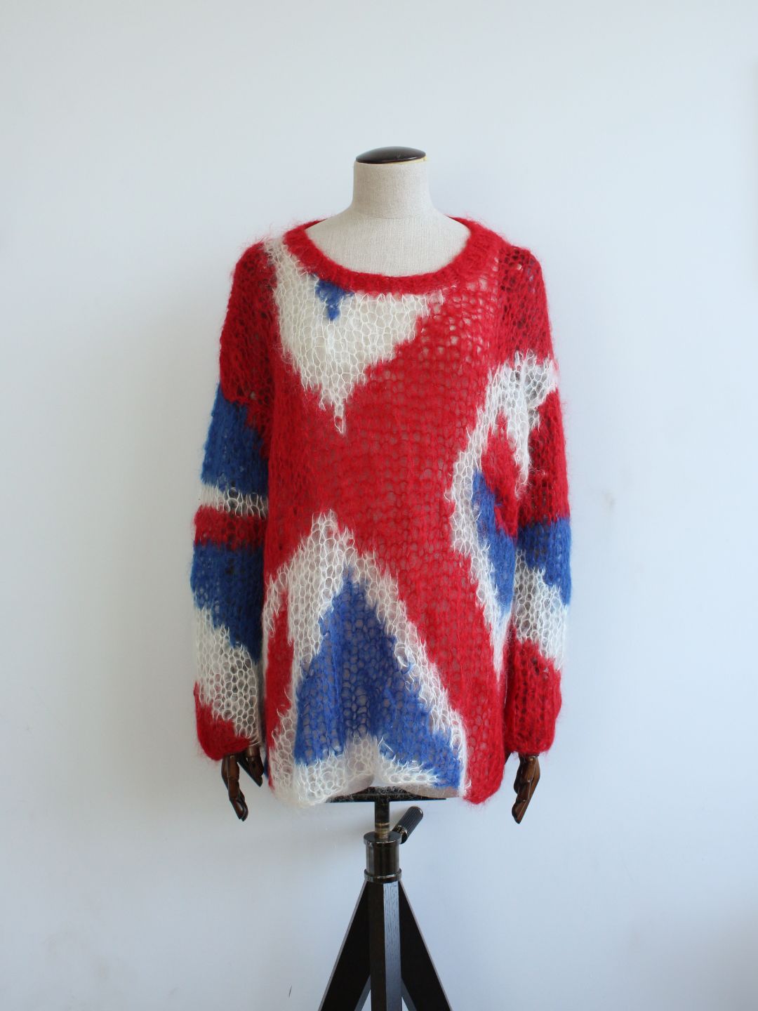 Alexander McQueen A/W08 'The Girl Who Lived In The Tree' Union Jack Mohair Knit by ALEXANDER MCQUEEN in size ONE SIZE from KNITWEAR category