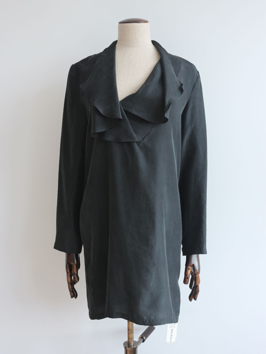 John Galliano S/S89 ‘Charles James’ Black Silk Ruffle Collar Blouse by JOHN GALLIANO in size FR 36 from SHIRTS category