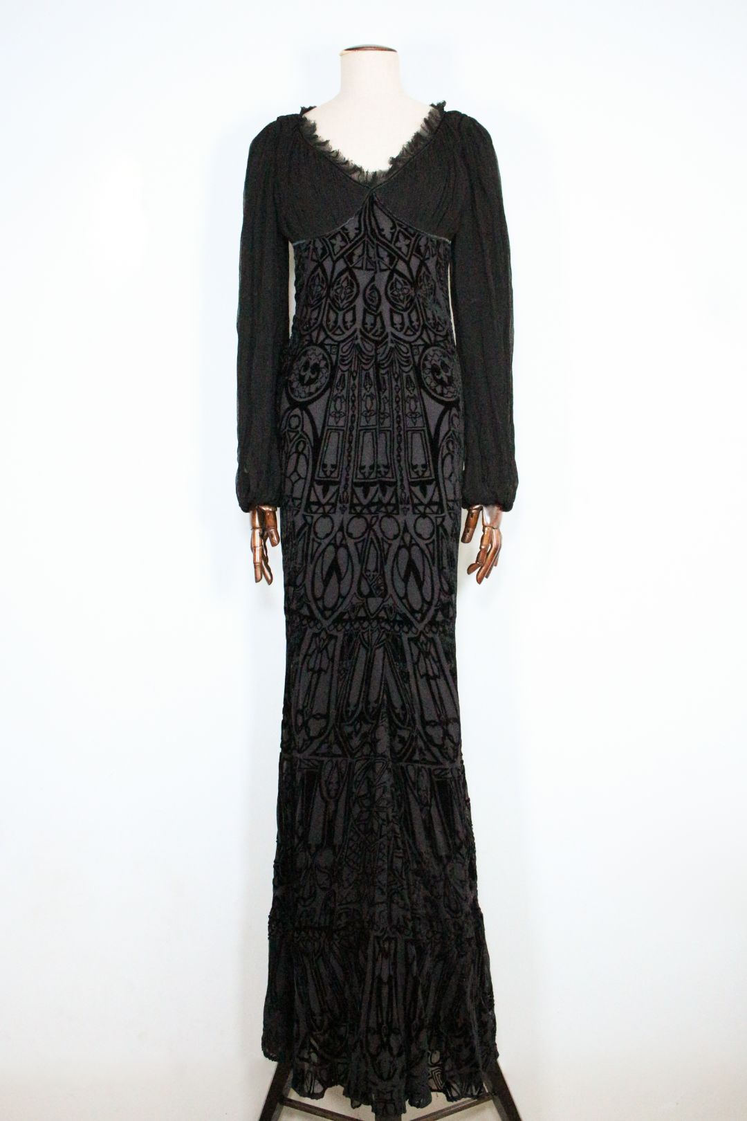 Alexander McQueen S/S04 'Deliverance' Velvet Devore Gown by ALEXANDER MCQUEEN in size IT 38 from DRESSES category