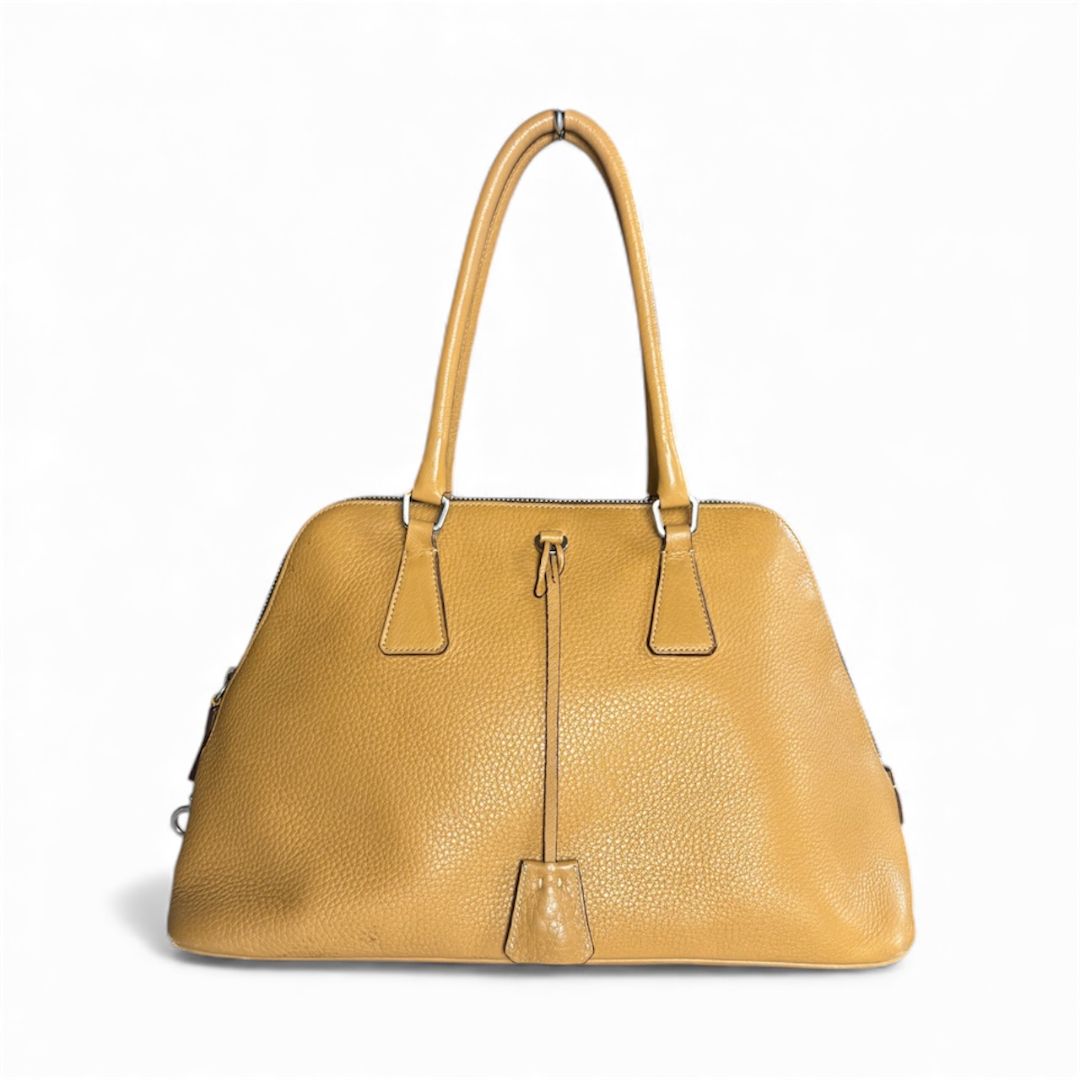 Prada Leather Boston Bowling Bag by PRADA in size ONE SIZE from BAGS category