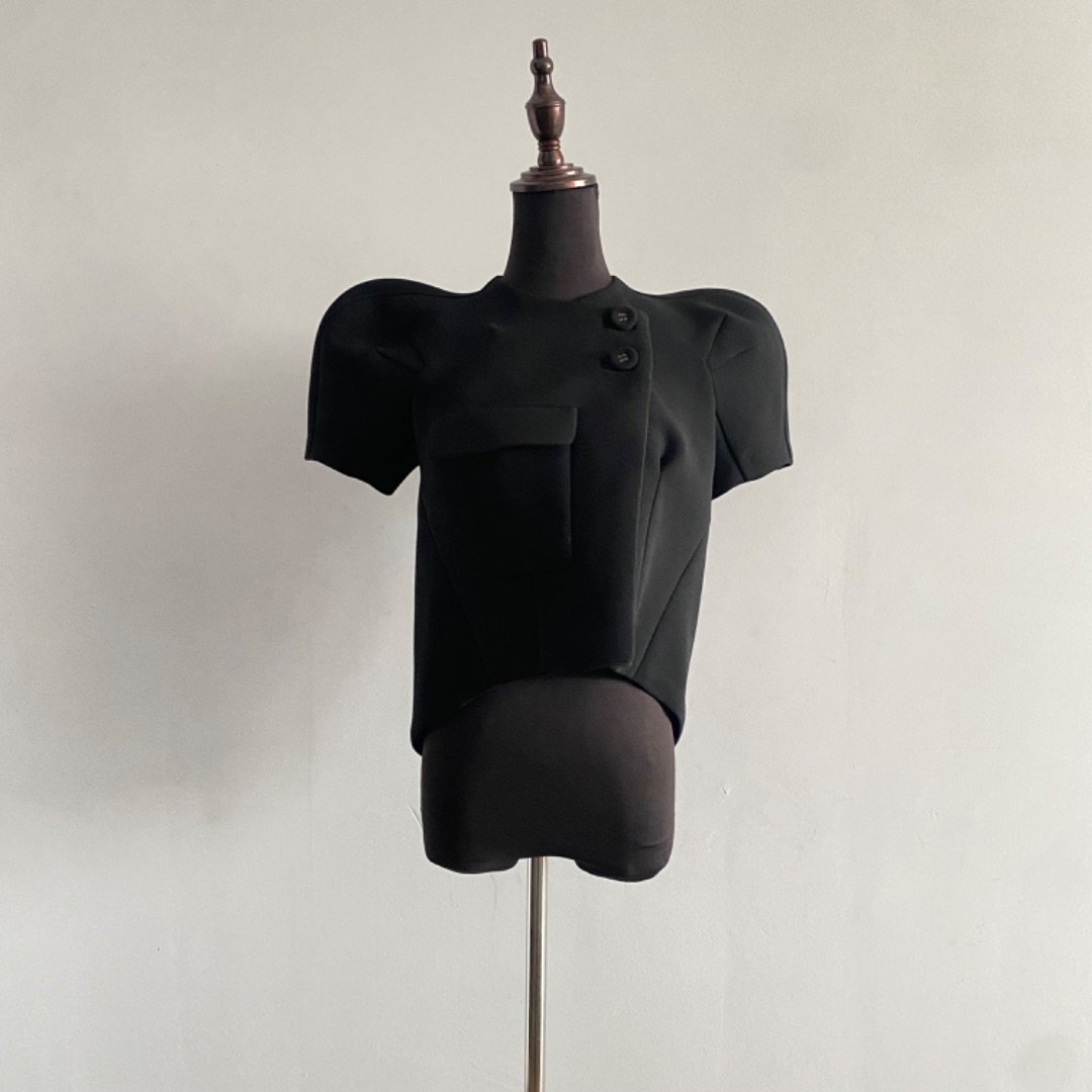 SS2008 Balenciaga Runway padded blazer by BALENCIAGA in size EU 38 from TOPS category