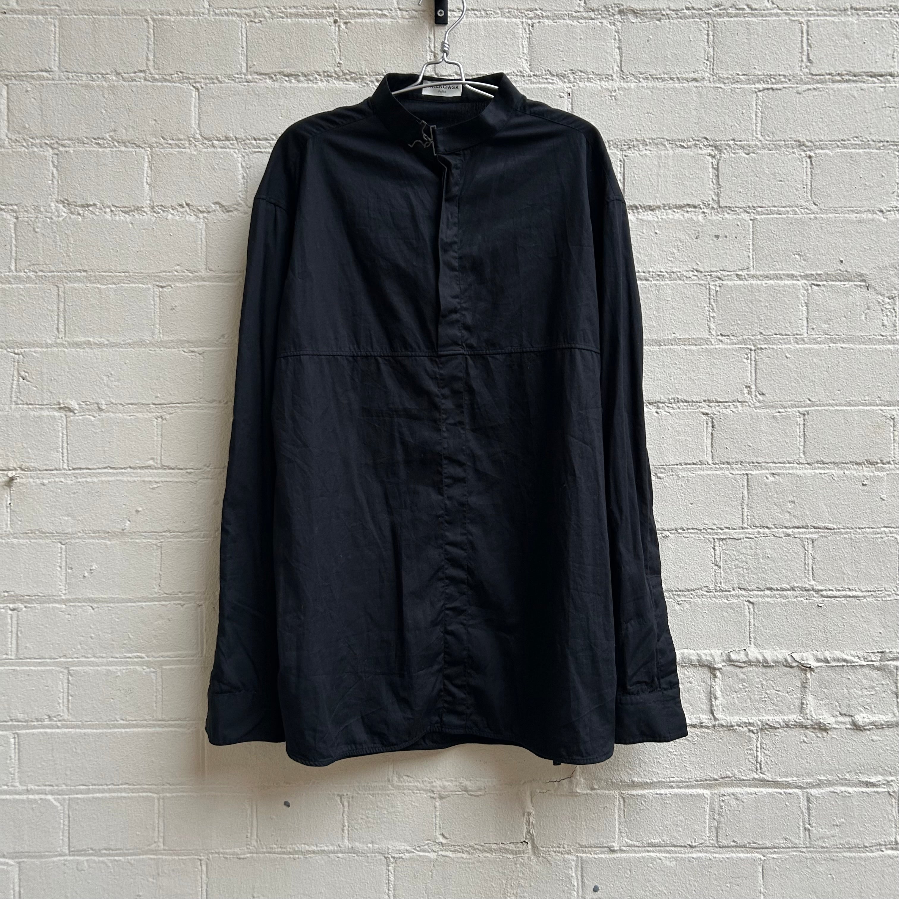 Balenciaga by Alexander Wang 2014 Buckled Half Button Shirt by BALENCIAGA in size L from SHIRTS category