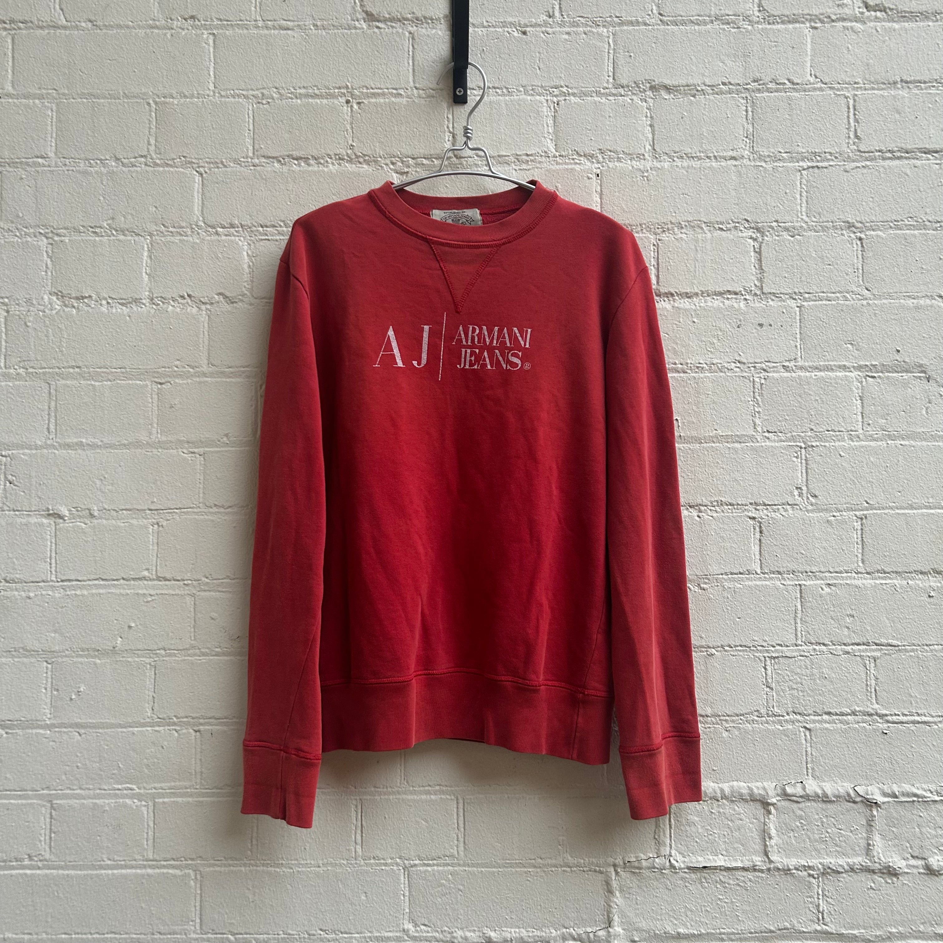 Armani Jeans 1990s Logo Crewneck Sweatshirt by GIORGIO ARMANI in size M from KNITWEAR category