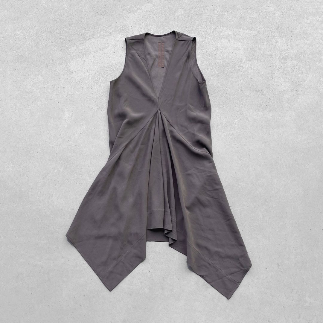 rick owens ss12 naska asymmetrical sleeveless mini dress  by RICK OWENS in size IT 40 from DRESSES category