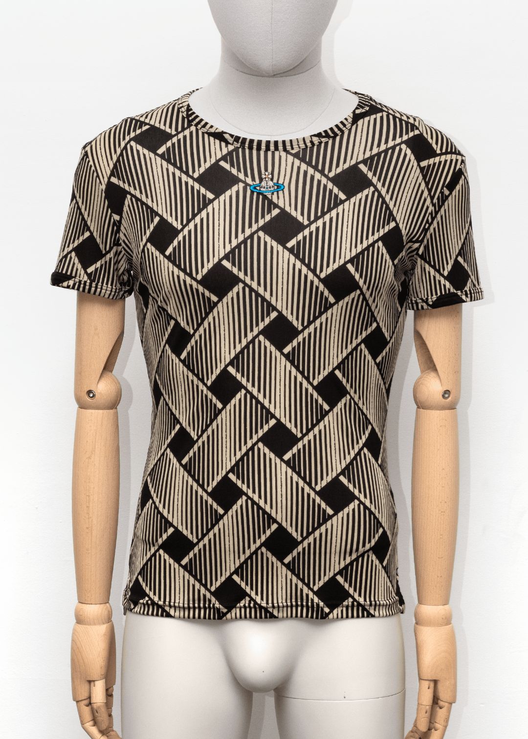 Vivienne Westwood MAN S/S 2000 Weave Print Sheer T-shirt by VIVIENNE WESTWOOD in size L from TOPS category