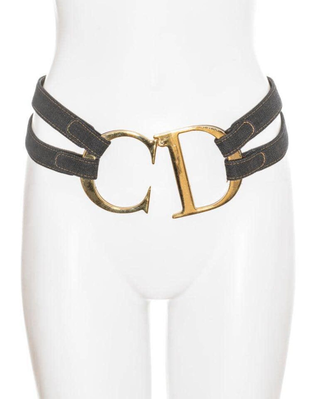 Christian Dior belt with massive CD buckle by DIOR in size M from ACCESSORIES category