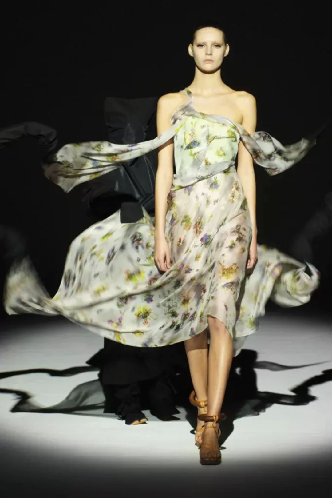 Hussein Chalayan silky floral dress by HUSSEIN CHALAYAN in size S from DRESSES category